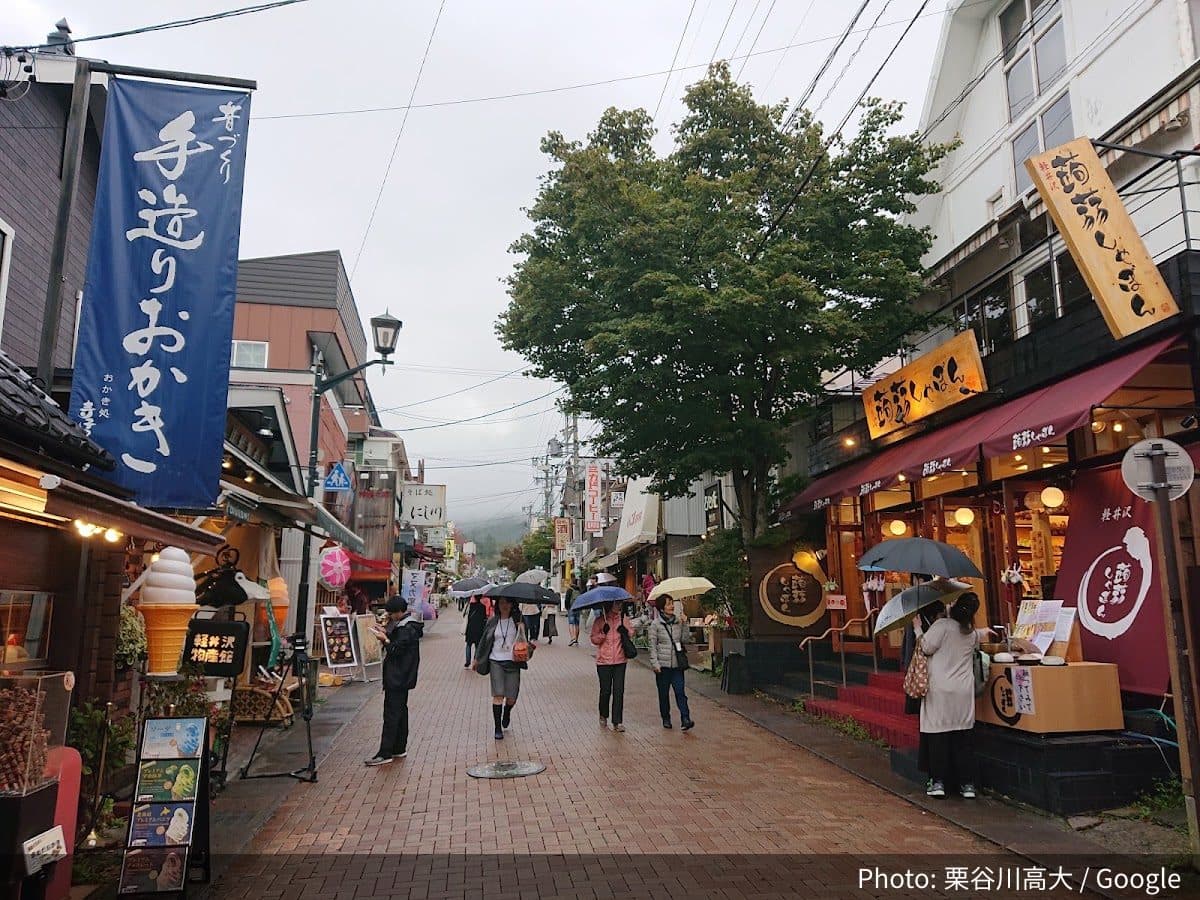 旧軽井沢銀座商店街の外観