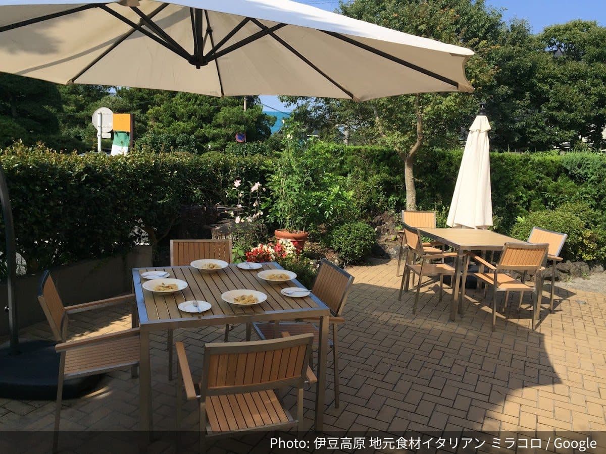 伊豆高原 地元食材イタリアン ミラコロの外観